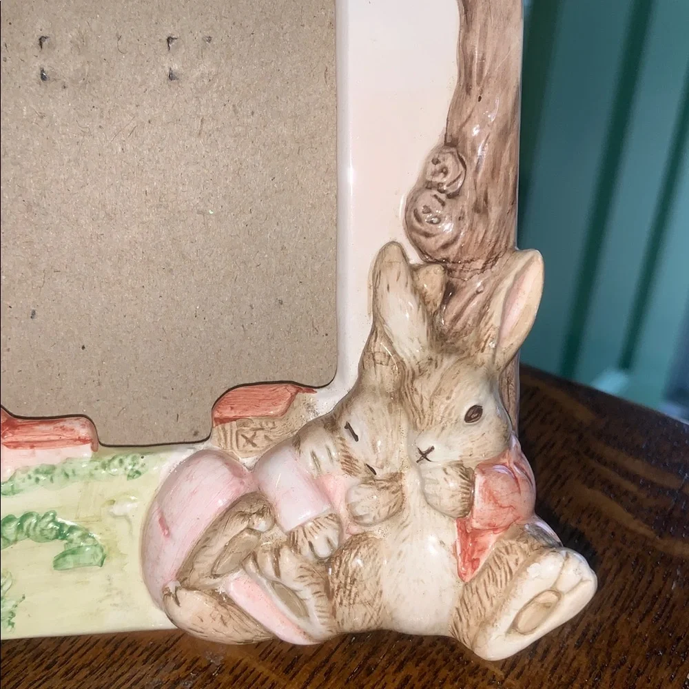 Vintage Bunny Rabbits Picture Frame - Picture 2 of 6